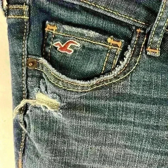 Hollister Straight Leg Jeans | Low rise | Dark Wash - Picture 3 of 6